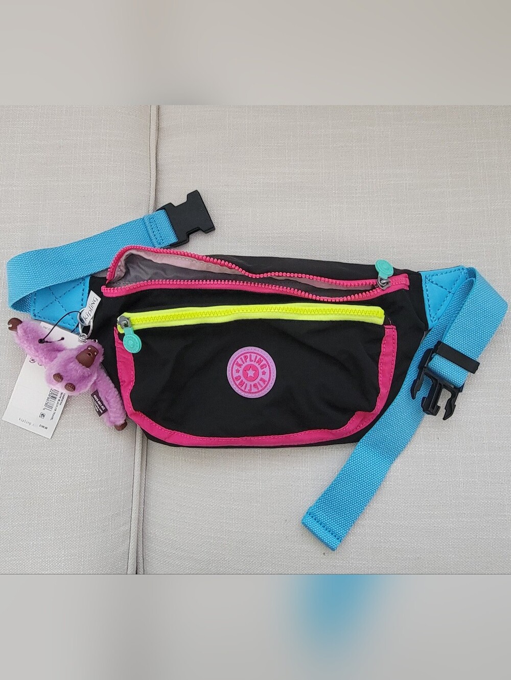 NWT Kipling Yasemina Rainbow Hip-Belt Bag CB Travel